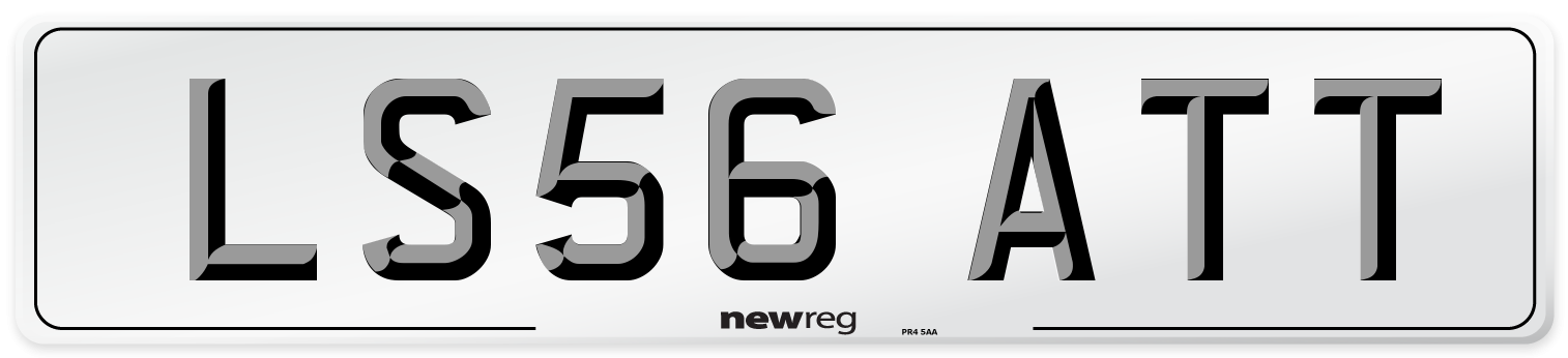 LS56 ATT Number Plate from New Reg